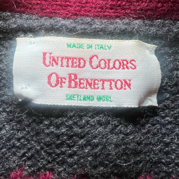 Vintage Benetton wool made in Italy cardigan. Amazing condition. - Picture 3 of 5